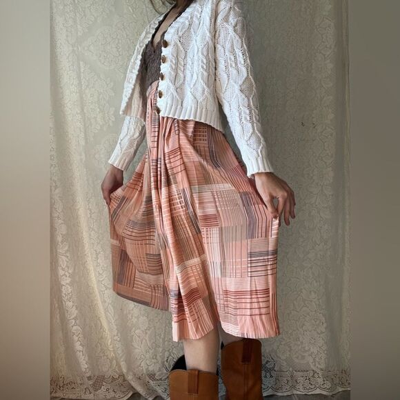Vintage Plaid Pleated Campus Casuals Of California MIDI Skirt - Picture 10 of 14